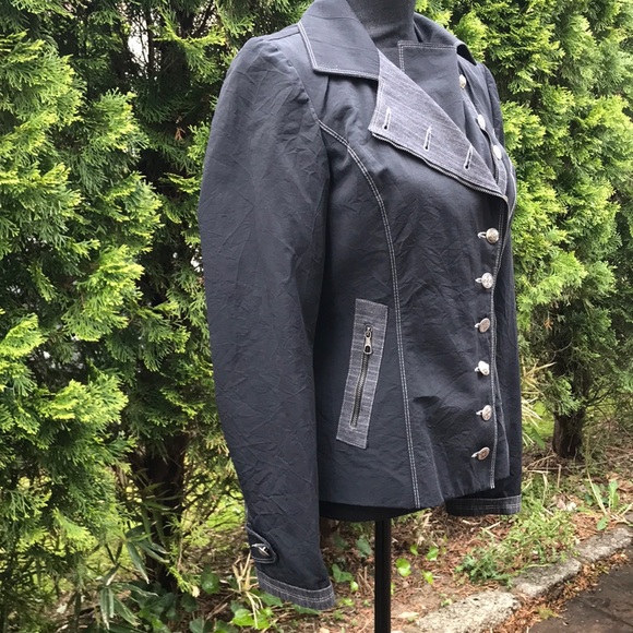 French Vintage style Blazer with silver buttons - Picture 4 of 6